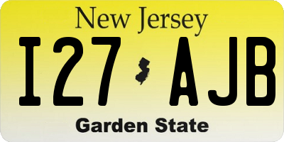 NJ license plate I27AJB