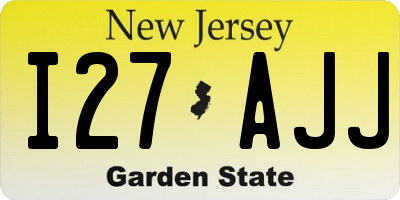 NJ license plate I27AJJ