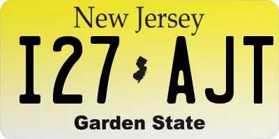 NJ license plate I27AJT