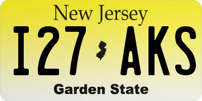 NJ license plate I27AKS