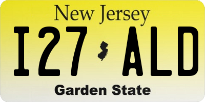 NJ license plate I27ALD