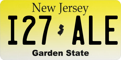 NJ license plate I27ALE