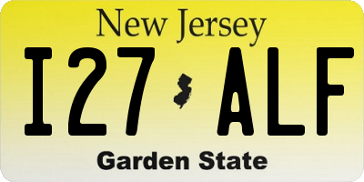 NJ license plate I27ALF