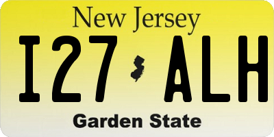 NJ license plate I27ALH