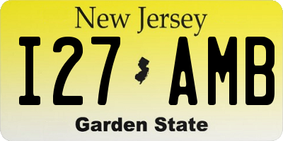 NJ license plate I27AMB