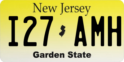 NJ license plate I27AMH
