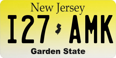 NJ license plate I27AMK