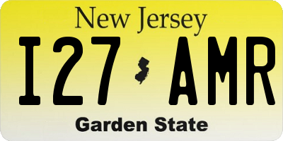 NJ license plate I27AMR