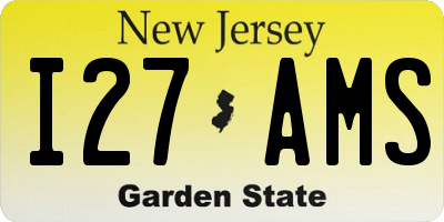 NJ license plate I27AMS