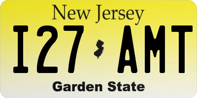 NJ license plate I27AMT