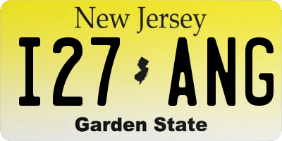 NJ license plate I27ANG