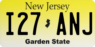 NJ license plate I27ANJ