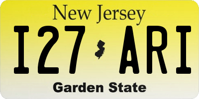 NJ license plate I27ARI