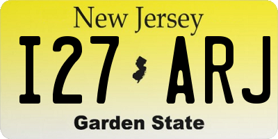 NJ license plate I27ARJ