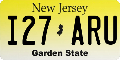 NJ license plate I27ARU