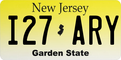 NJ license plate I27ARY