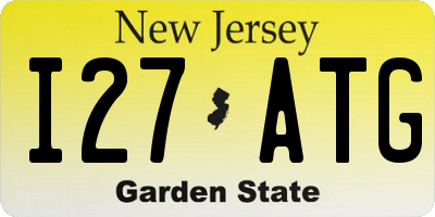 NJ license plate I27ATG