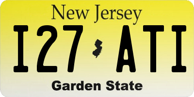 NJ license plate I27ATI