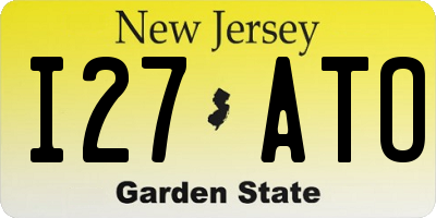 NJ license plate I27ATO