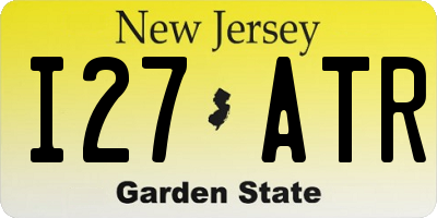 NJ license plate I27ATR