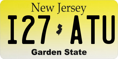 NJ license plate I27ATU