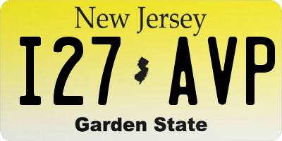 NJ license plate I27AVP