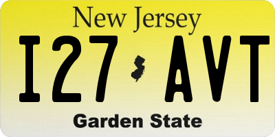 NJ license plate I27AVT