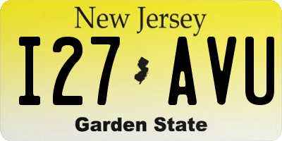 NJ license plate I27AVU
