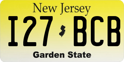 NJ license plate I27BCB