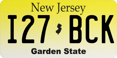 NJ license plate I27BCK