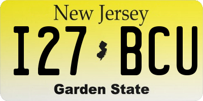 NJ license plate I27BCU