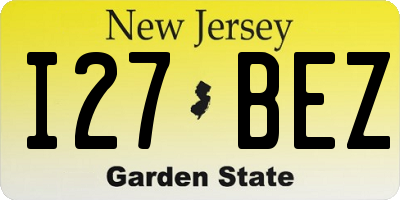 NJ license plate I27BEZ