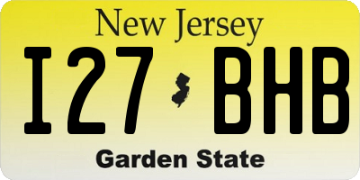 NJ license plate I27BHB