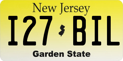 NJ license plate I27BIL