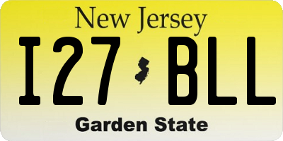 NJ license plate I27BLL