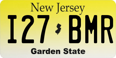 NJ license plate I27BMR
