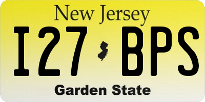 NJ license plate I27BPS