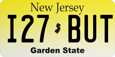 NJ license plate I27BUT