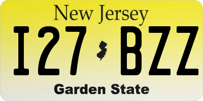 NJ license plate I27BZZ