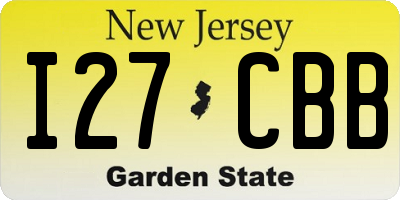 NJ license plate I27CBB