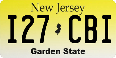 NJ license plate I27CBI