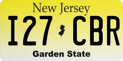 NJ license plate I27CBR