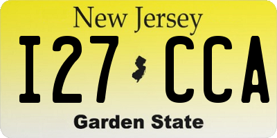 NJ license plate I27CCA