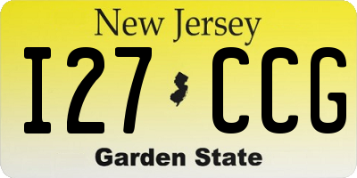NJ license plate I27CCG