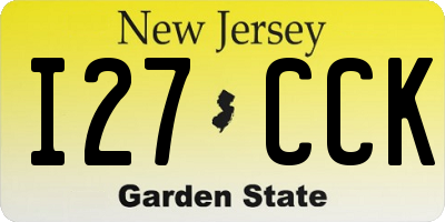 NJ license plate I27CCK