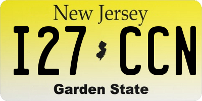 NJ license plate I27CCN