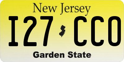 NJ license plate I27CCO