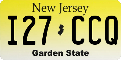 NJ license plate I27CCQ