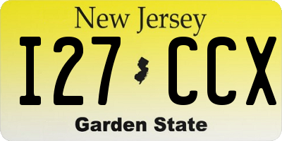 NJ license plate I27CCX