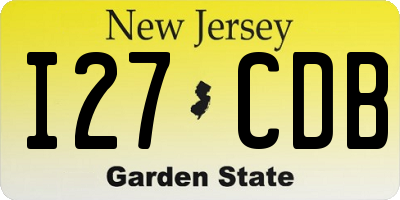 NJ license plate I27CDB